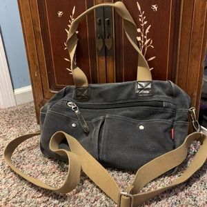Canvas cross body tote
